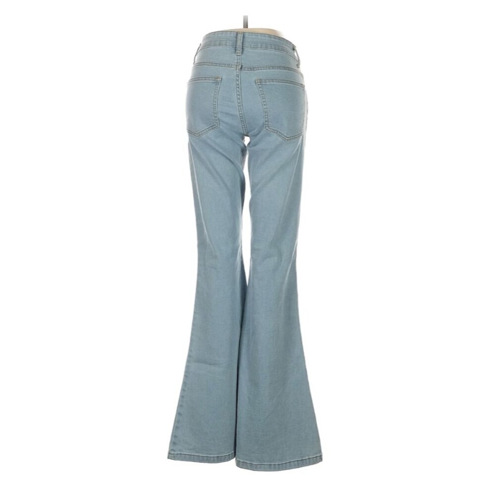 Madcap England Womens Sz 28 Flared Jeans Light Blue Denim Boho Retro Festival - Picture 2 of 10